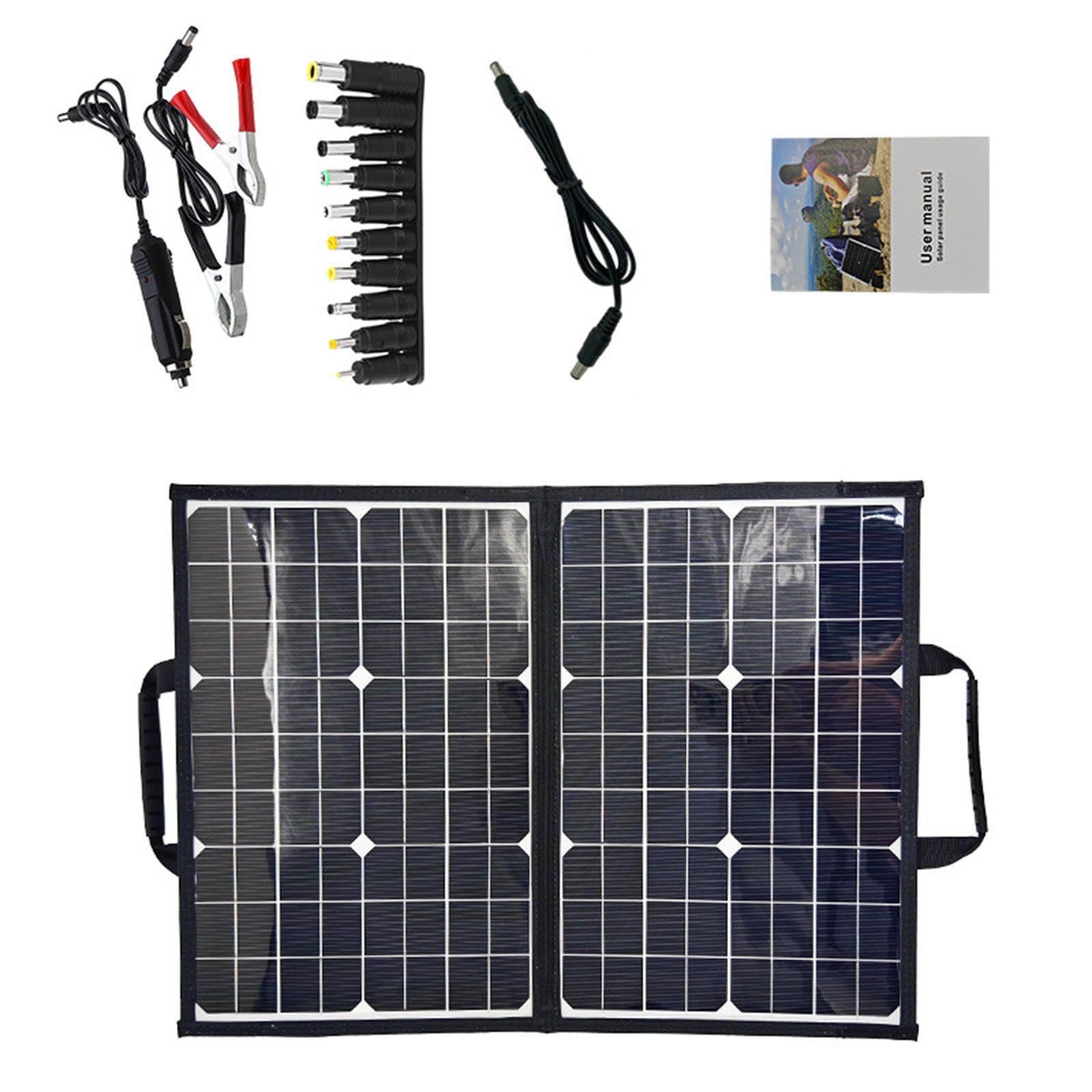 Dispositivo de carga solar portátil de 40 W, placa de celda plegable para viajes, camping, senderismo, portabilidad para camping