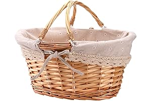 Peohud Woven Easter Basket with Handle: A Willow Wonder for Festive Festivities