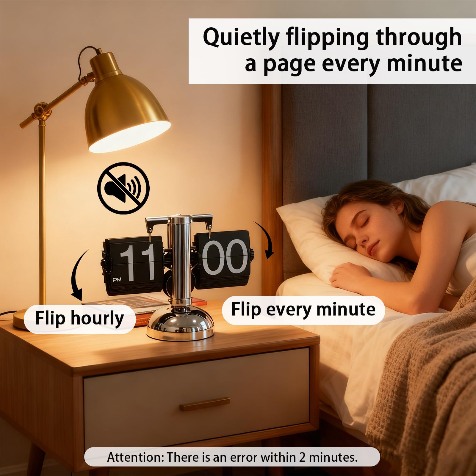 Flip-Uhr Retro, mit Digitalanzeige, Zahnradmechanismus & Handgefertigten PVC-Seiten, Retro Mechanisches Design, Ideal für Heim- und Bürozubehör, Einzigartiges Zeitmessgerät für Tisch oder Wand