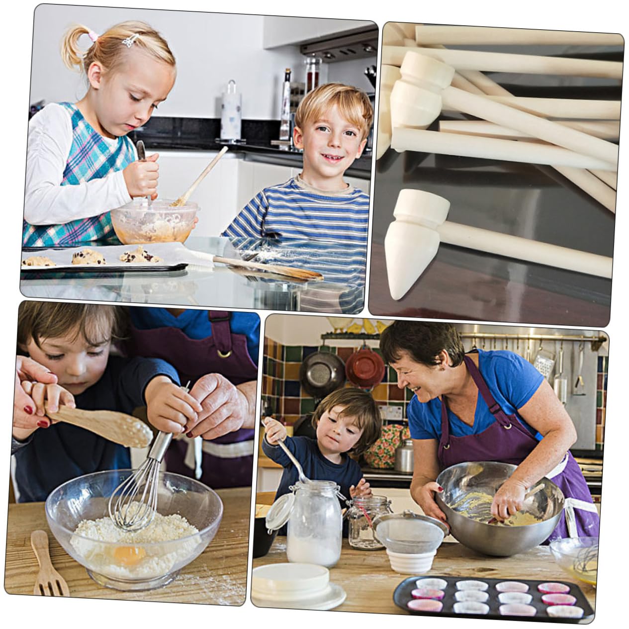 ERINGOGO 30pcs Mini Rubber Hammer Wooden Little Hammer Natural Gavel Natural Wood Mallets Natural Hammer Toy Mini Hammer Toy Mini Wood Mallets Mini Cake Mallets Mini Gavel, 14×4.2cm