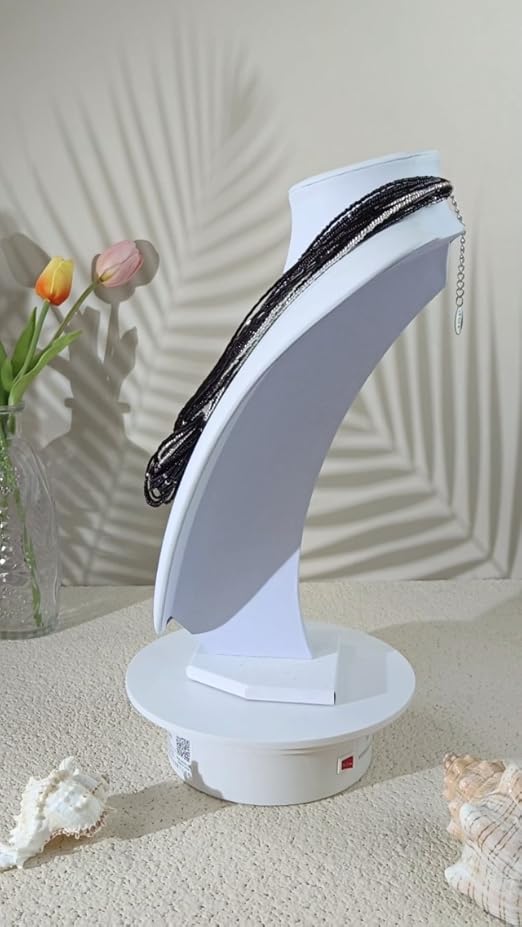 Collana A Nodo Multistrato Bocar | Con Perline Di Semi | Lunghezza 61cm | Rosè E Oro - Foto 12