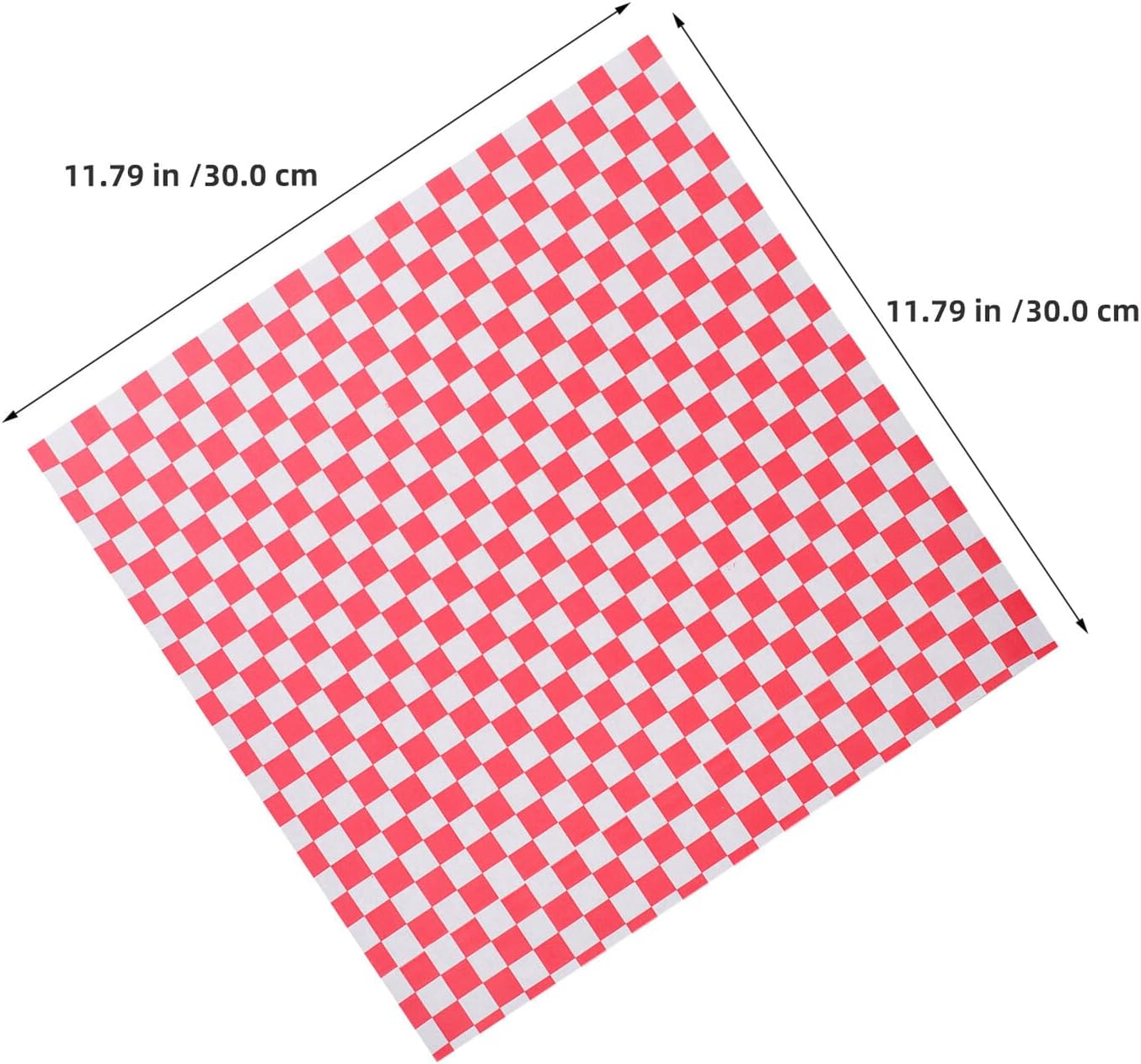 500pcs 11.8in Baking Parchment Sheets Greaseproof Disposable Paper Liners Non-stick Checkered Design for Sandwiches Pizza Baking and Food Wrapping