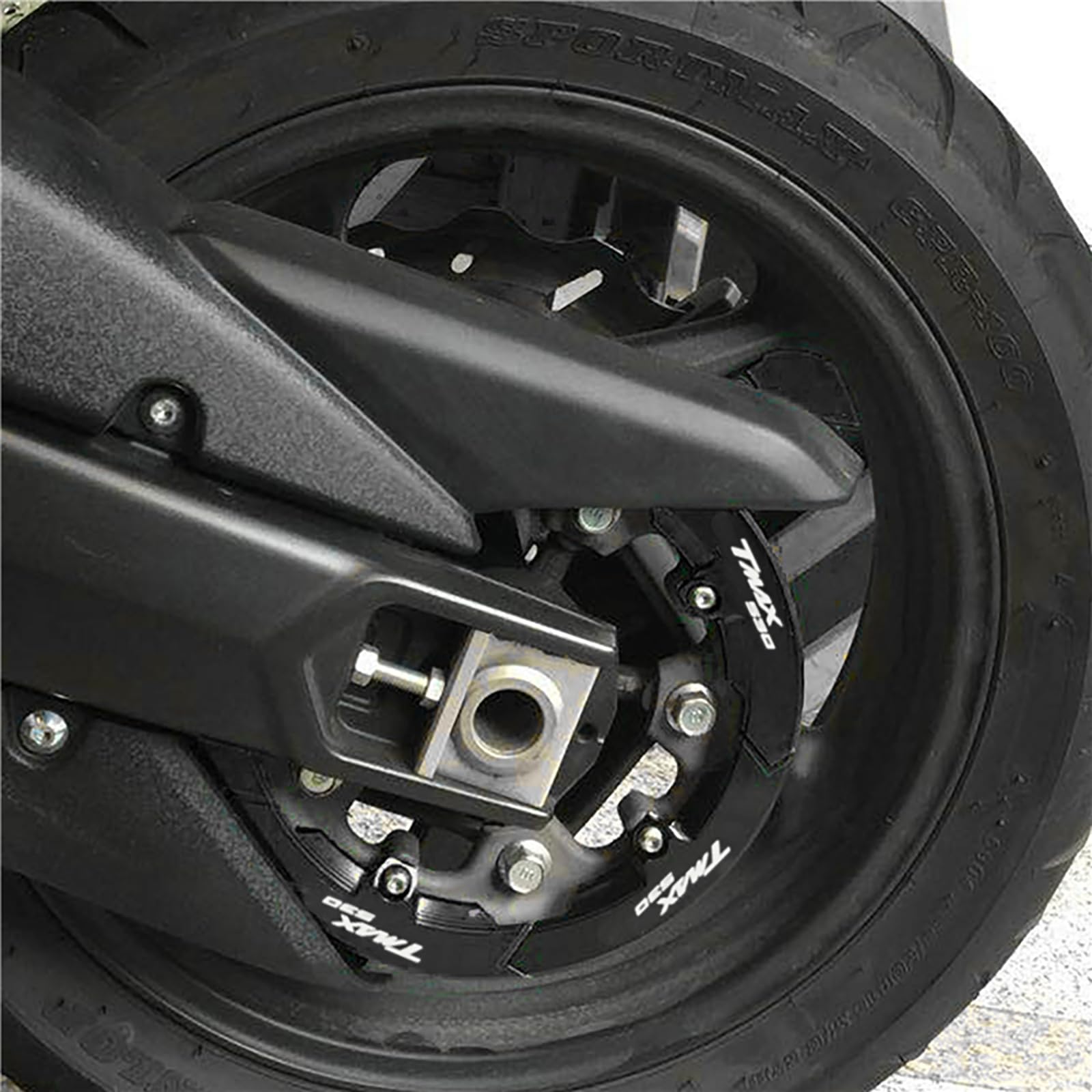 Accessoires de moto pour TMAX 530 TMAX530 SX DX 2017 2018 2019 TMAX 560 TMAX560 2020 2021 2022 2023 2024 2025 couvercle de poulie de protection de courroie en aluminium CNC (Noir)