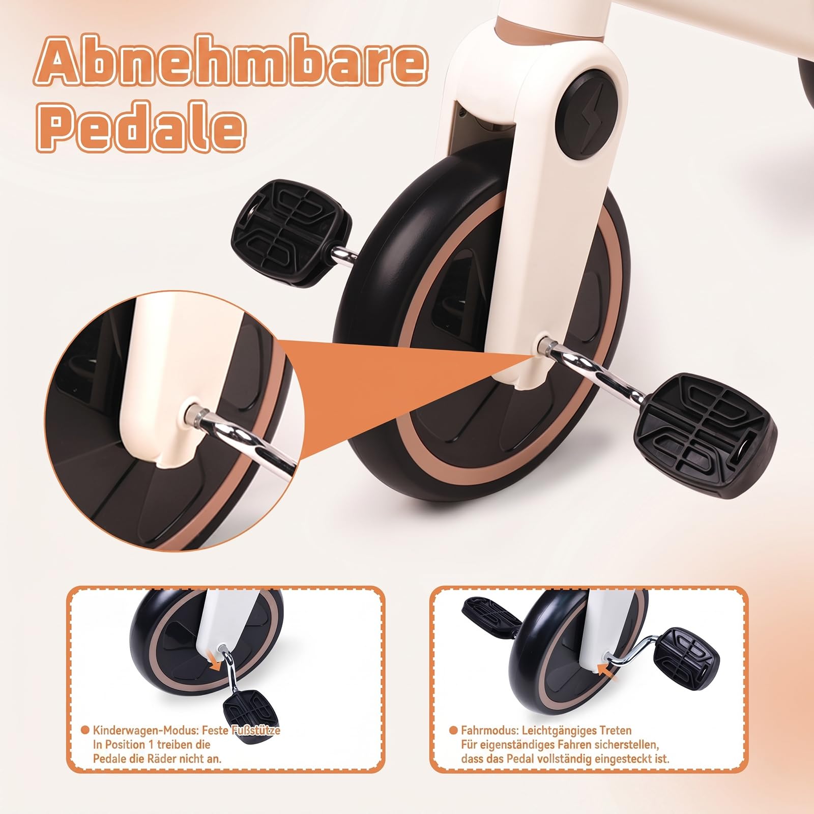 4-in-1-Kinder-Dreirad, umwandelbares Drift-Trike, Pedal-Dreirad für Kinder im Alter von 3-5 Jahren