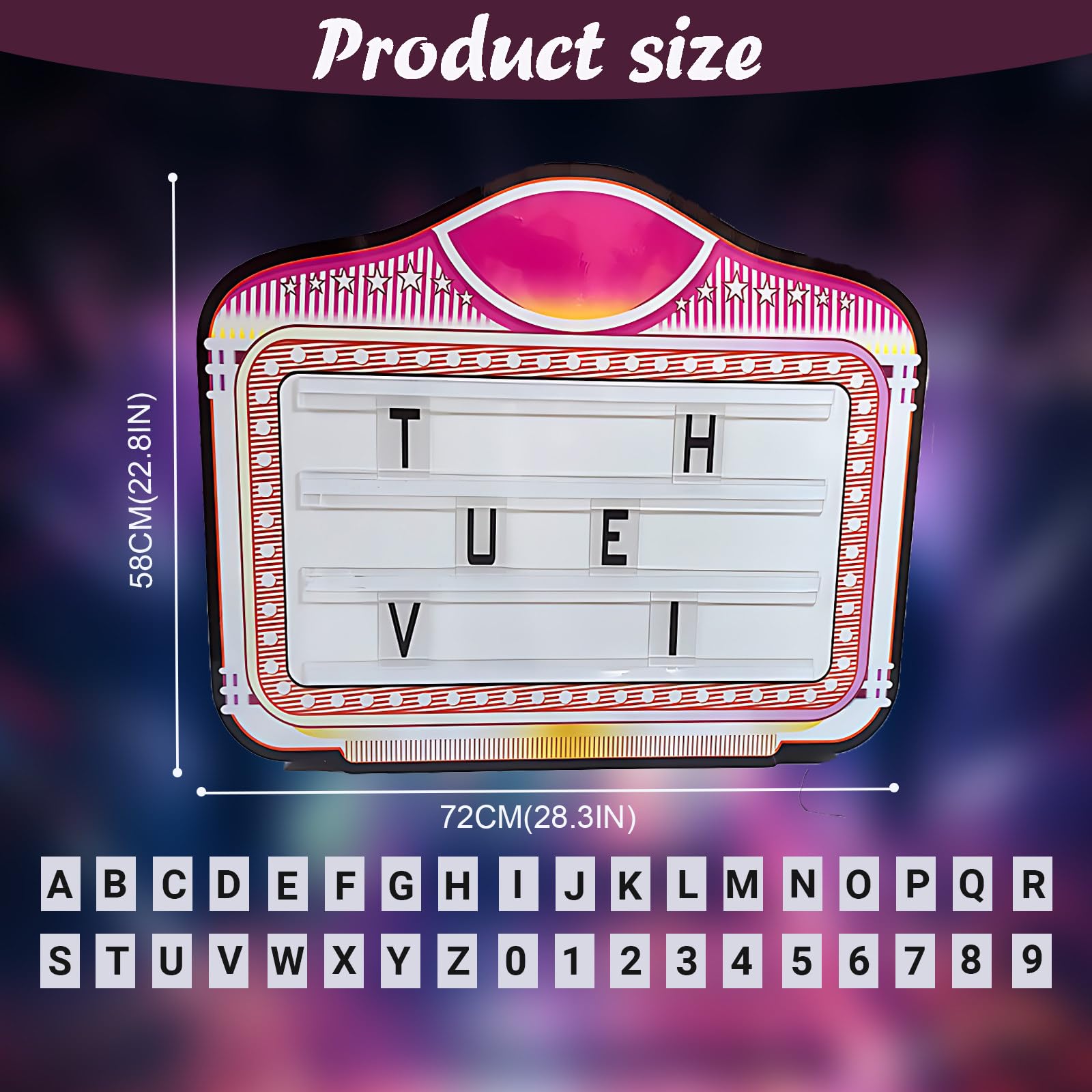Cartel de Letras de Color, Presentador de Botellas con Letras LED - Señal Personalizable con Servicio VIP, Cambio de Color y Letras Intercambiables Club