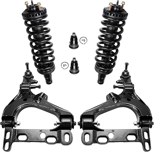 Miniatura 240 de Detroit Axle - Kit de brazos de control AWD para cargador Chrysler 300 Dodge Challenger Magnum, 2 brazos de control superiores delanteros con rótula