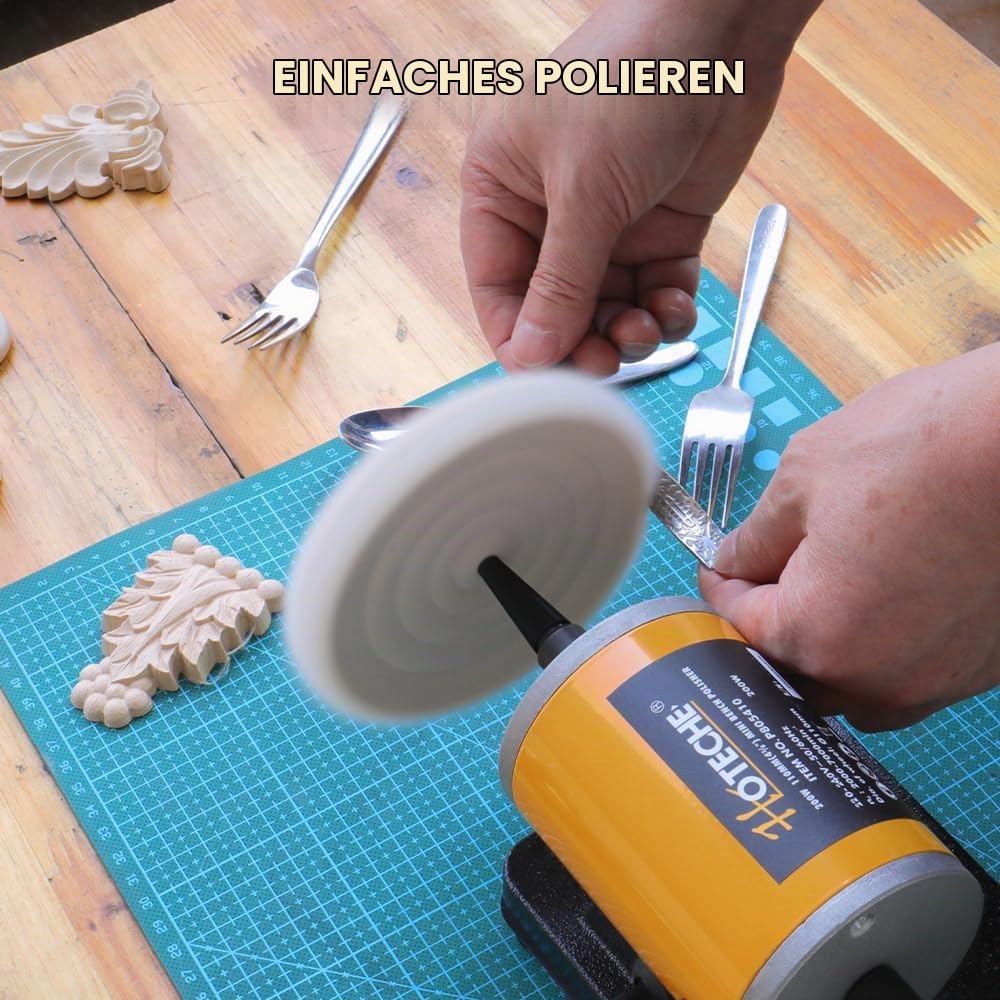 Hoteche 200W 110MM Mini - Poliergerät | Kupferdraht - Permanentmagnetmotor, Drehzahl 2000 - 7000rpm, in Zwei - Wellpappe - Farbenschachtel