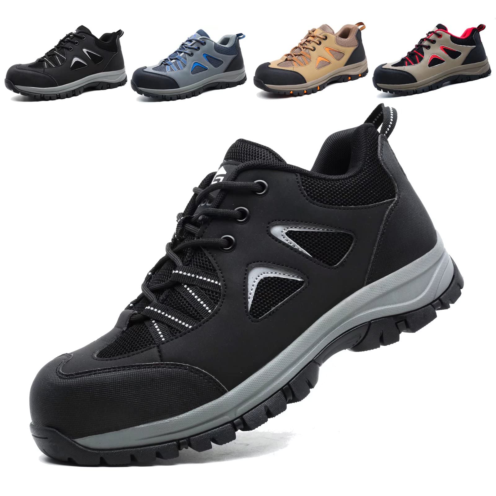 Scarpe Antinfortunistiche Uomo Donna Scarpe da Lavoro con Punta in Acciaio Leggere Comodo Sportive di Sicurezza Scarpe