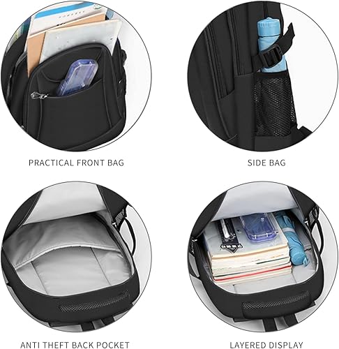 Miniatura 4 de Mochilas ligeras casuales para niños y niñas, mochilas escolares, mochila para laptop de 15 pulgadas, bolsa de viaje, 211hei, Mochilas Daypack