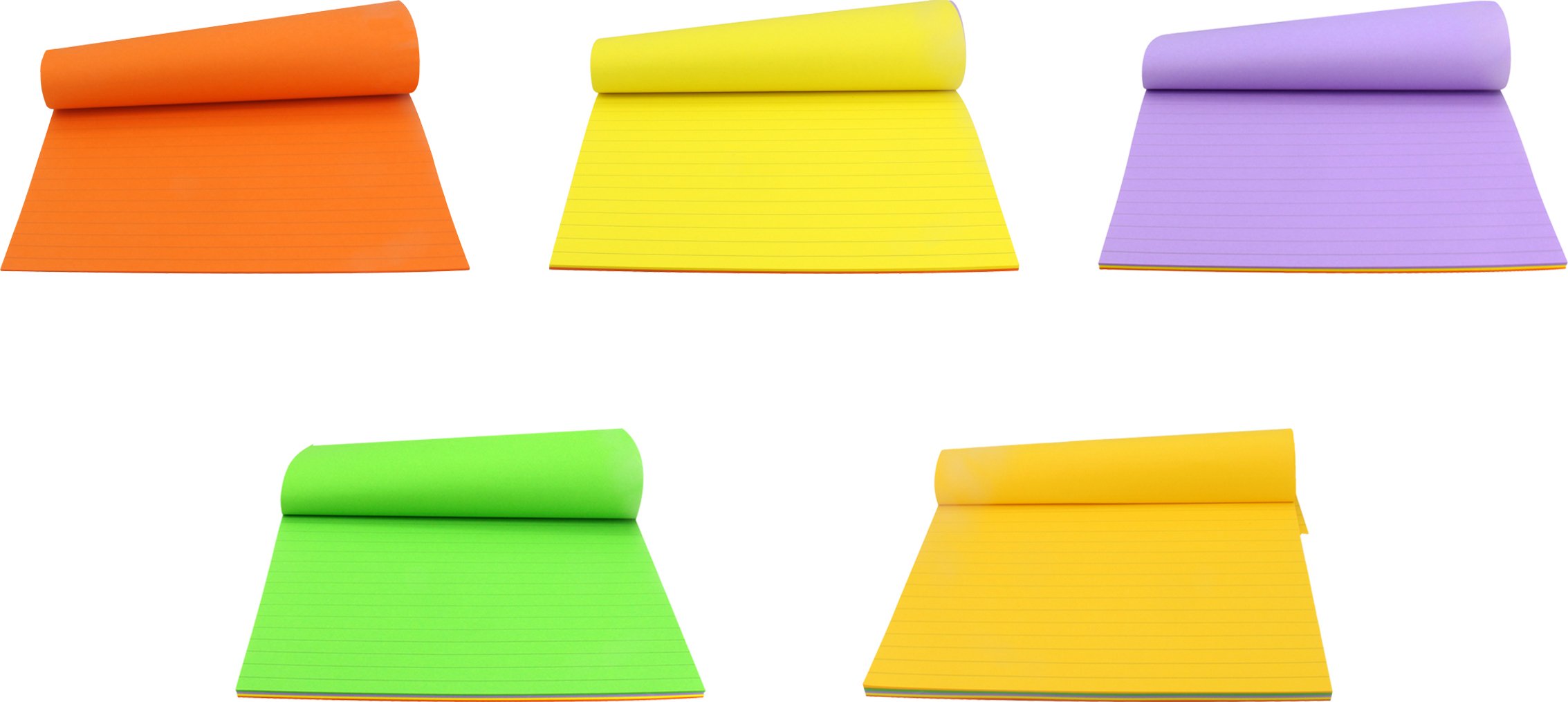 Agoer 400 Notas Adhesivas De 100 X 150 Mm, Pack De 8 Notas Autoadhesivas Grandes Coloridas, 8 Colores De Sticky Notes, 50 Páginas Por Libro, Para Marcar Páginas Para Oficina, Estudio, Hogar