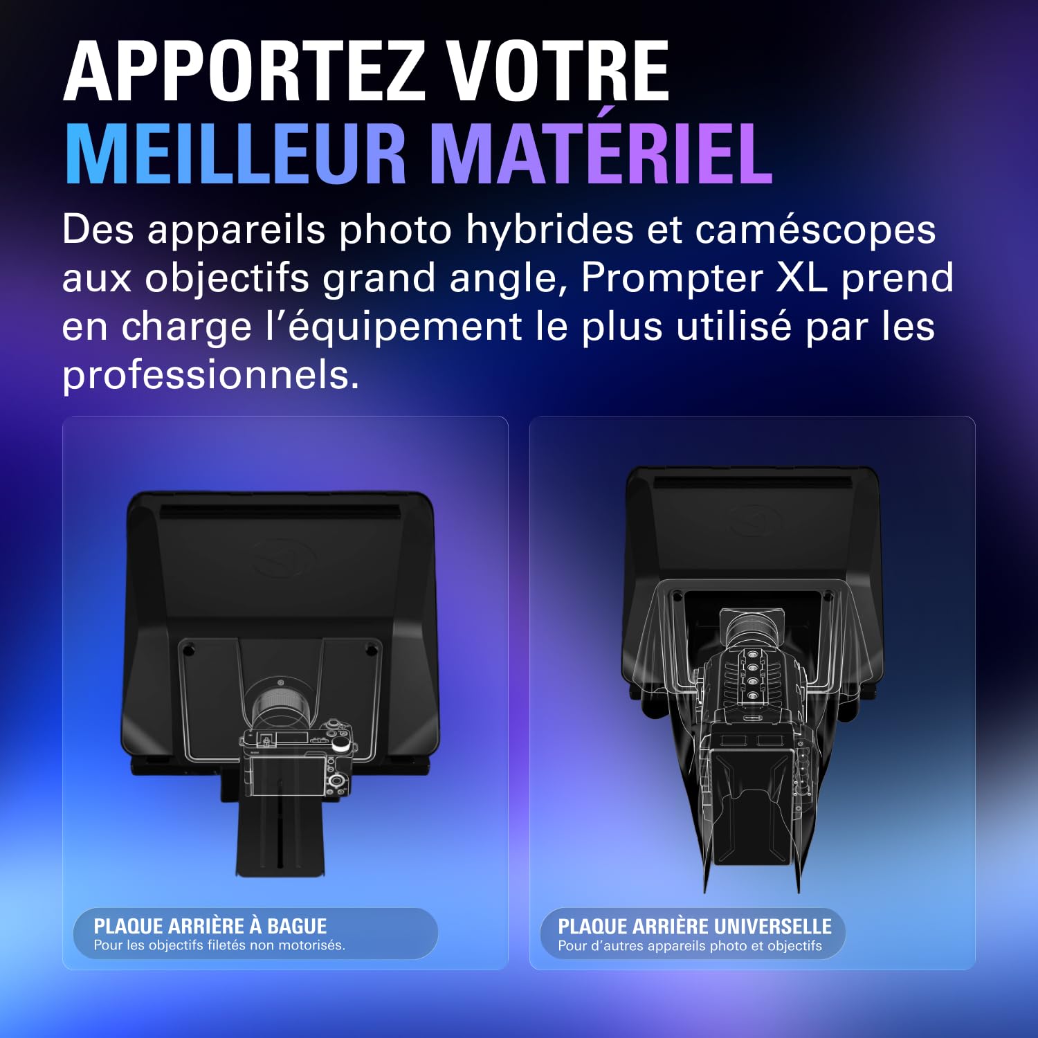 Elgato Prompter XL – Téléprompteur Grand Format avec écran Amovible, Moniteur visioconférence, pour appareils Photo et caméras de Studio, Installation Simple par USB-C 3.2 (PC&Mac)