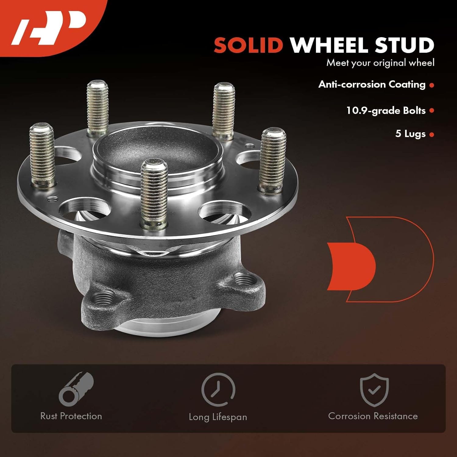 A-Premium Rear Wheel Bearing and Hub Assembly with 5-Lug Compatible with Honda Accord 2013-2015 & 2018-2023, Acura TLX 2015-2020 - Image 7