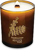 Vista 28 de Hemlock Park Vela de mecha de madera ámbar y dorada hecha a mano con cera de coco natural (estándar de 7.2 onzas, ámbar)