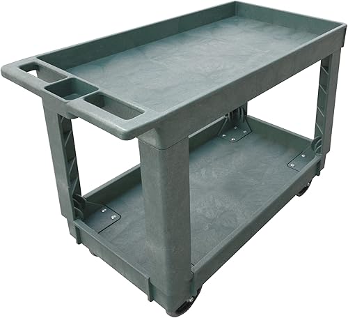 Miniatura 2 de Carrito utilitario, tapa de carga de 500 lb. Bandeja superior, 34.5X17.5X32.75 (Gris)