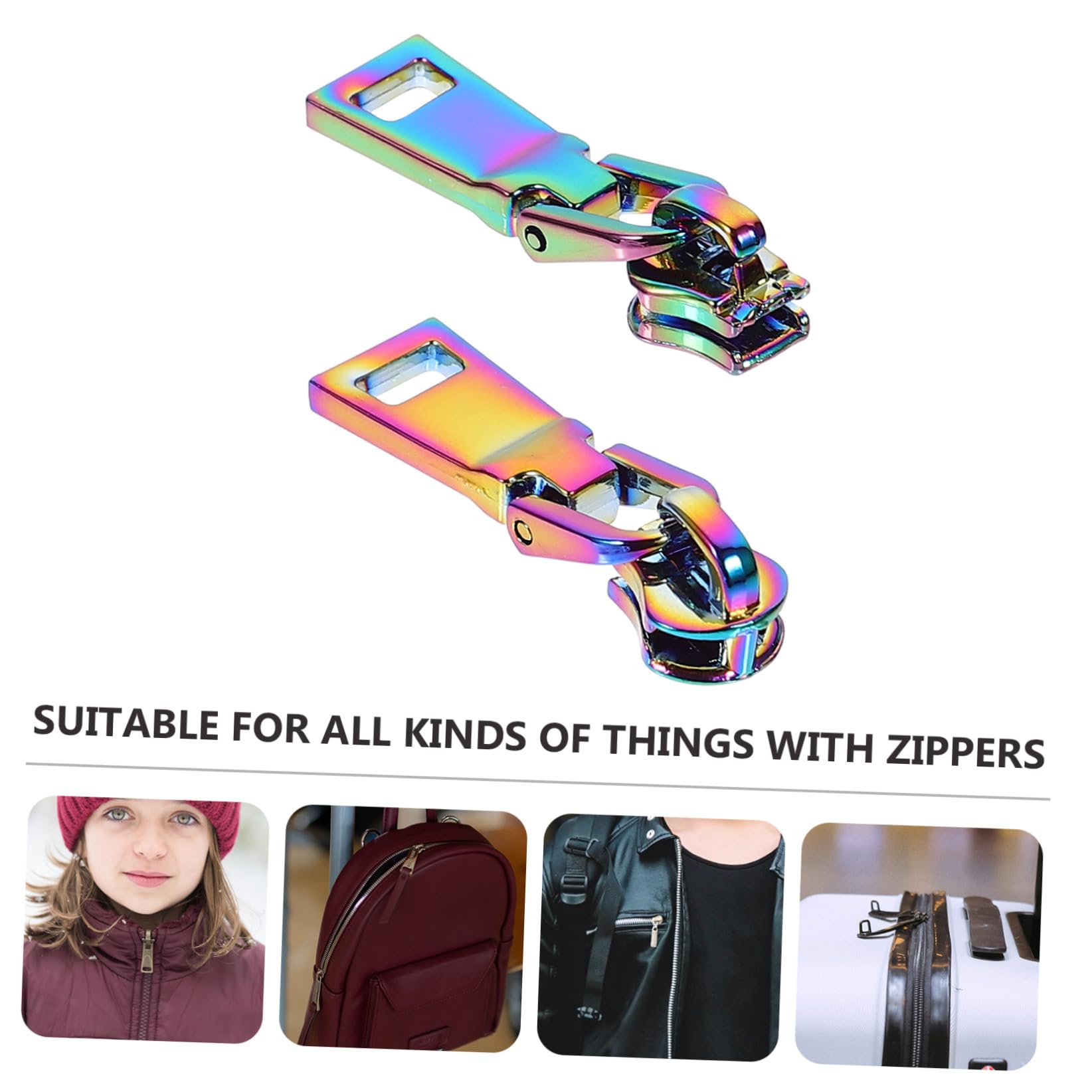 SHINEOFI 30piezas Coloridos Tiradores De Cremallera Metálicos Para Equipaje y Mochilas Accesorios Prácticos De Reemplazo Para Ropa y Manualidades