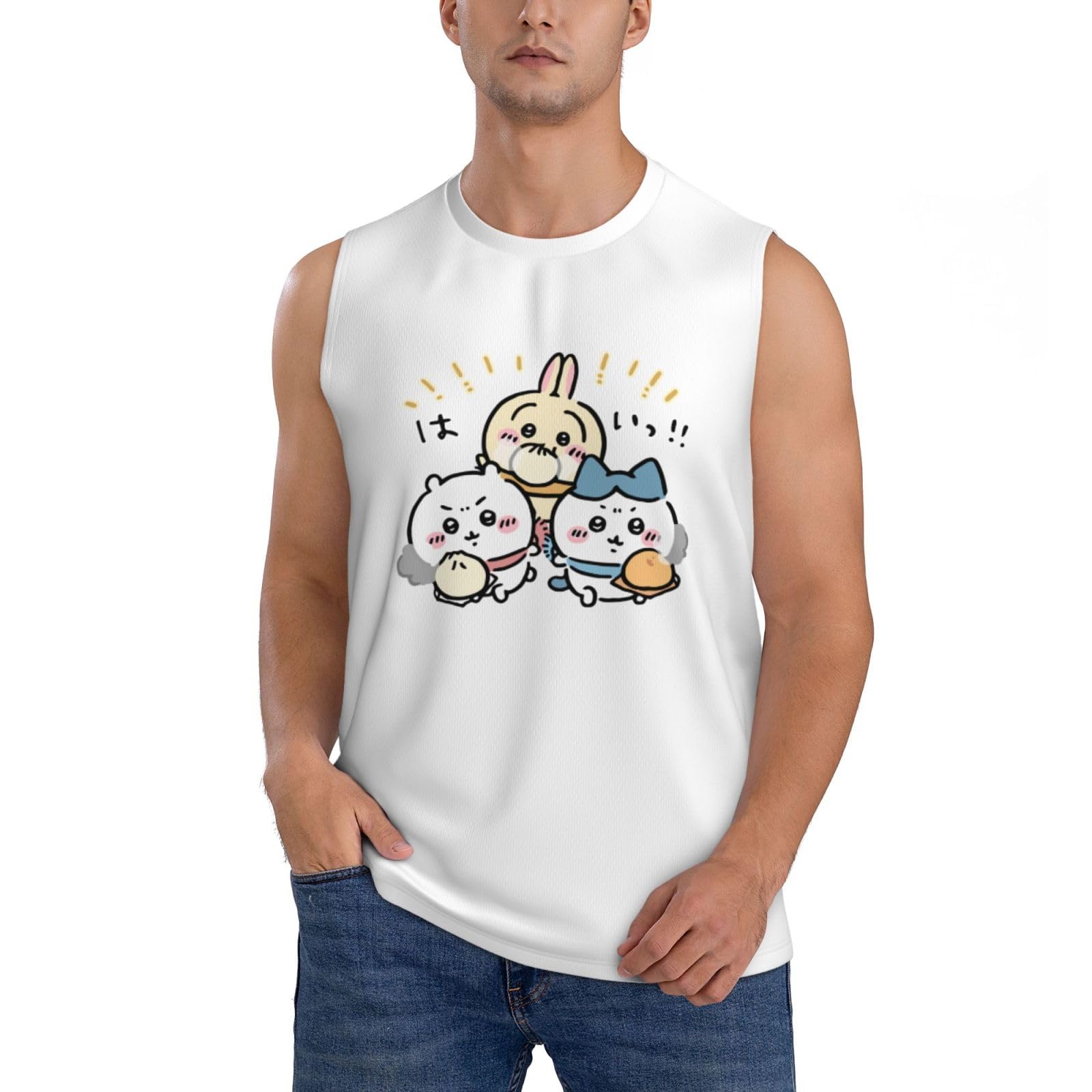 Amazon.co.jp: タンクトップ メンズ ちいかわ Tシャツ 肩だし 無袖
