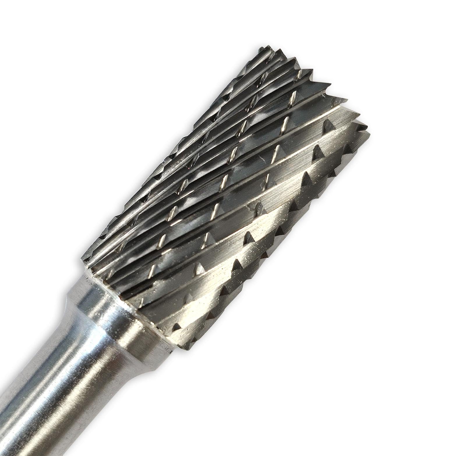 Fraise Carbure de Tungstene Lime Cylindrique Bout Coupant 10 mm - Queue lisse 6mm - Grande dureté jusqu'à HRC70