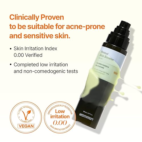 Miniatura 7 de MEDITHERAPY Retinal Skin Booster Serum - Retinaldehído no irritante para principiantes para cara y cuerpo - Minimizador de poros de retinol