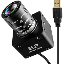 IFWTAER 12MP Industrial USB3.0 Camera,1080P@230fps High Frame Rate 4K@30fps UVC Camera,3.6-10mm Manual Zoom Lens,Plug and Play for Security Monitoring 3D Printing,Compatible with Windows Linux Mac