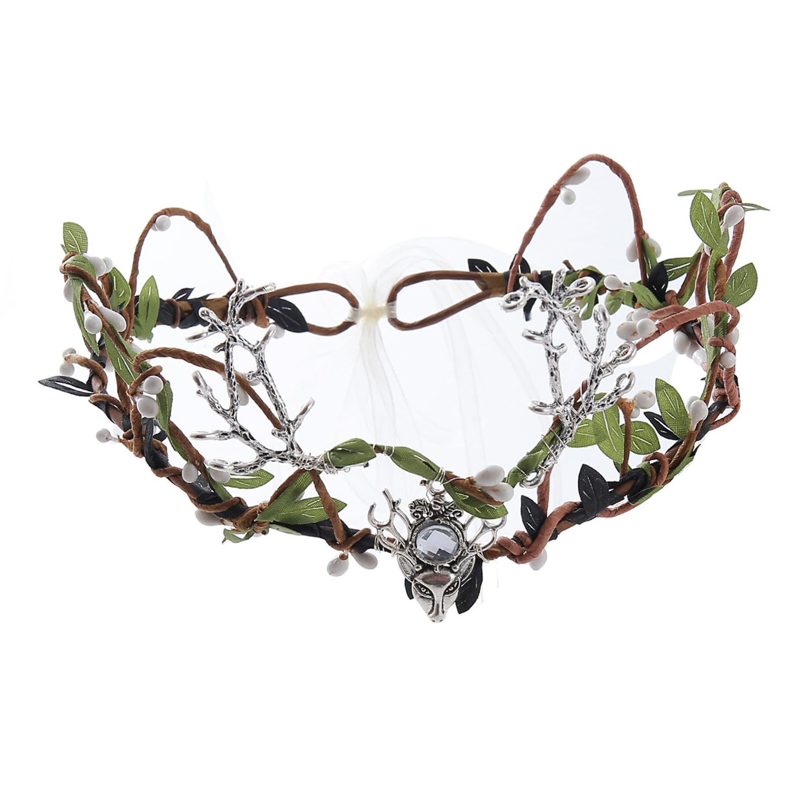 Jazuaiao Women's White Fruit White 1 Fairies Headpiece For Fairies Headpiece Circlet Headband For Halloween Wedding Party Wedding Festival