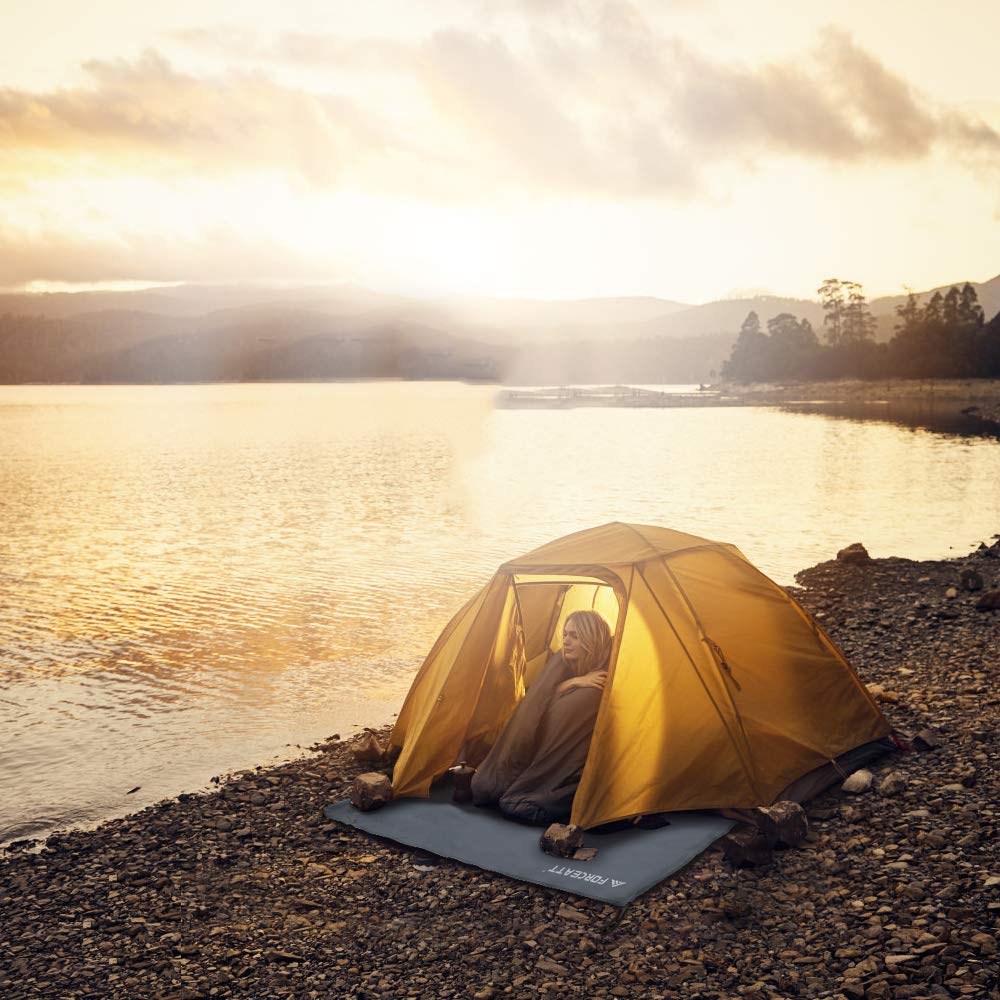 Forceatt Bâche de camping imperméable, pour 2 et 3 personnes, ultra légère pour pique-nique et plage, empreinte de pied de tente et randonnée (3 personnes)