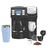 Hamilton Beach FlexBrew Trio 2-Way Coffee Maker&comma; Compatible with K-Cup Pods or Grounds&comma; Combo&comma; Single Serve & Full 12c Pot&comma; Black - Fast Brewing &lpar;49902&rpar;