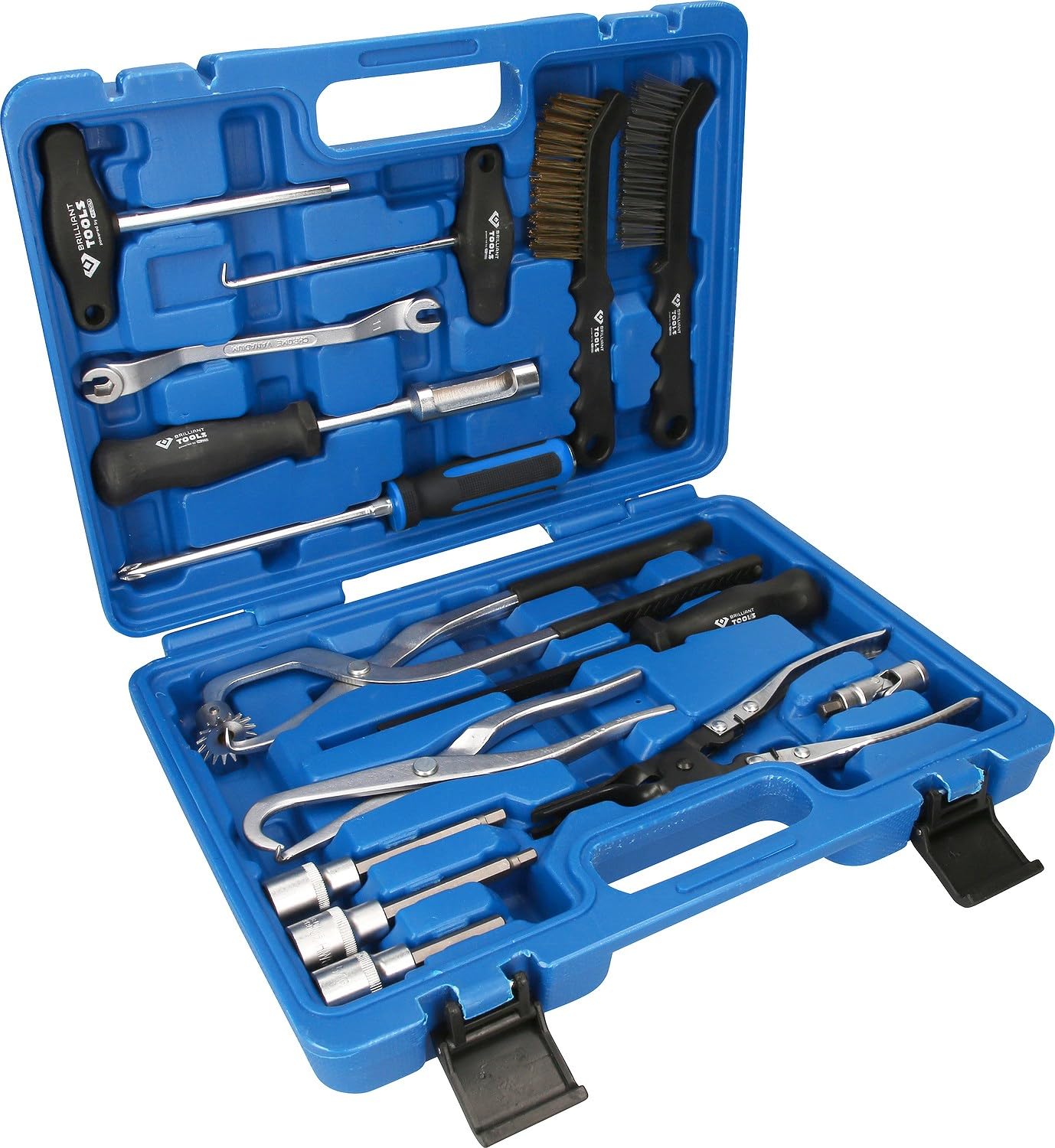 BRILLIANT TOOLS BT701250 Coffret d’outils [Powered by KS TOOLS] | Coffret d’outils pour tambours et disques de frein, 15 pcs
