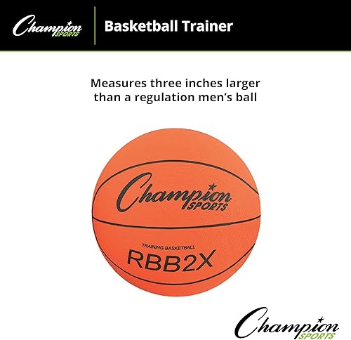 Vista 78 de Champion Sports® Rubber Basketballs – Heavy Duty Pro-Style, Indoor/Outdoor Use, Premium Basketball Equipment for Physical Education, Various Sizes &