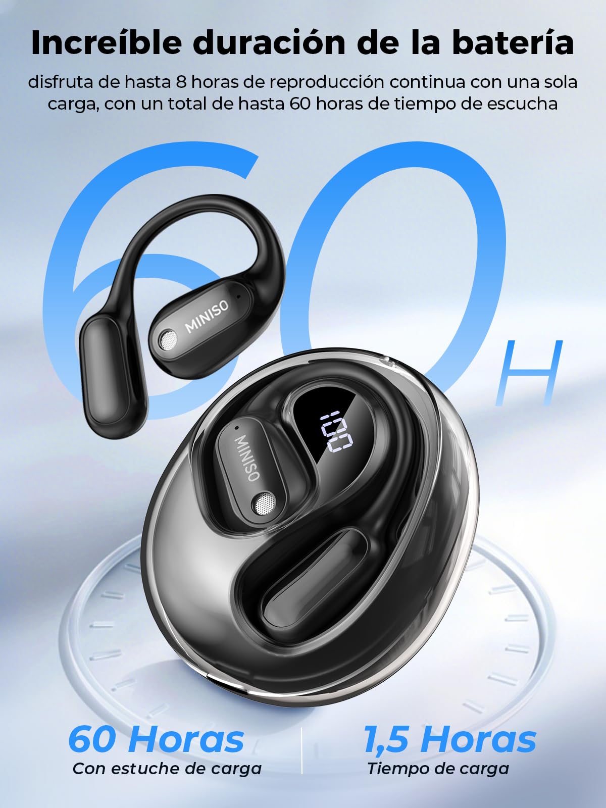 MS190 KI Traductor Auriculares 3 en 1, auriculares de traducción en tiempo real con 134 idiomas y 8 modos, traductor de auriculares ai con aplicación, Bluetooth 6.0, auriculares de traducción 60H para