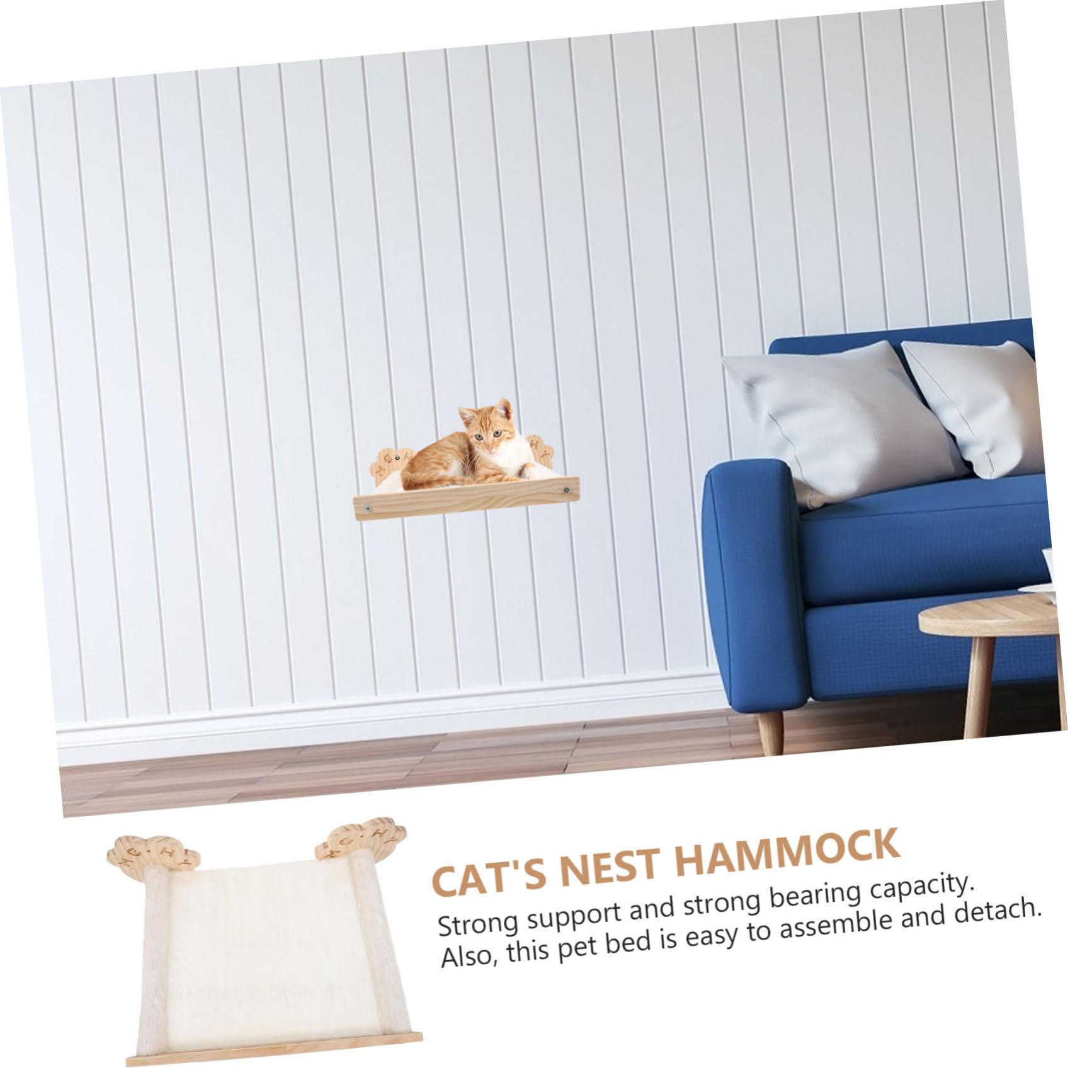 Yardwe Gabbia Per Gatti Da Parete Amaca Per Gatti Sospesa Letto Per Gattini Da Interno Cuccia Per Animali Domestici Facile Da Installare Design Semplice Robusto e Capacità Portante