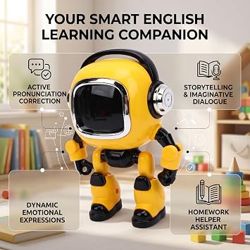 AI Desk Robot Companion, Voice Conversations & Personality, Interactive Smart Robot Pet for Kids and Adults