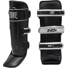 LEONE 1947 Martial Arts Kickboxing MMA Shin Guard, Unisex, EVA Pad, Closure, PT108