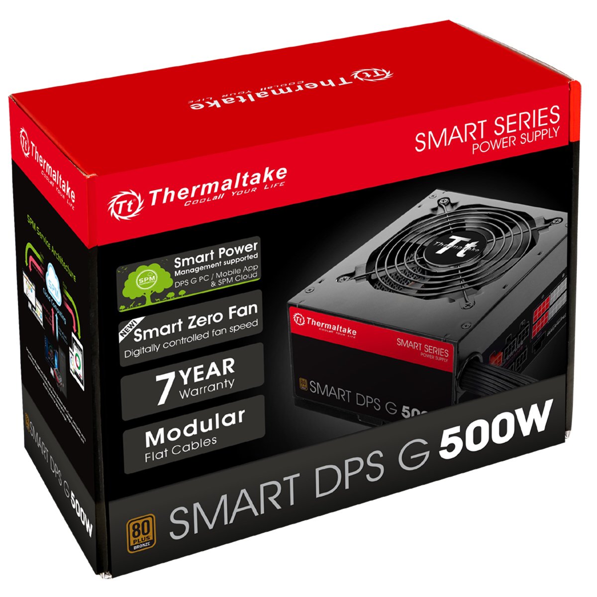 Thermaltake Smart DPS G - Fuente de alimentación 500 W, Color Negro