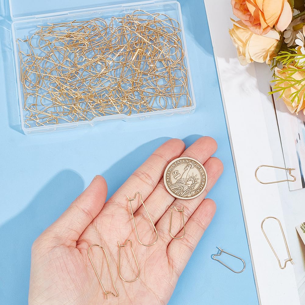 Ganci per orecchini a forma di rene in oro da 100 pezzi, fili per orecchini a forma di rene per orecchini a goccia lunghi, accessori per orecchini a forma di rene, acciaio