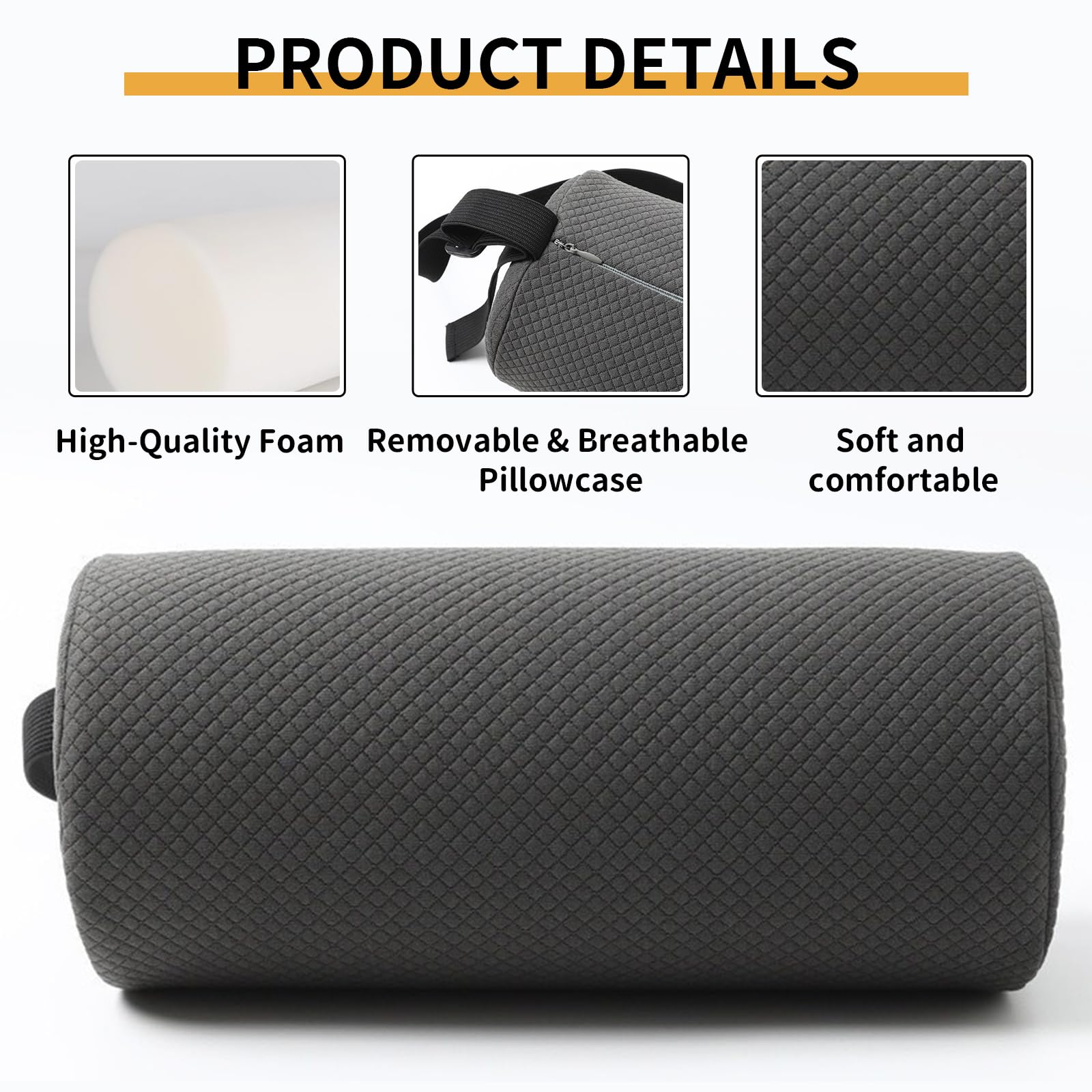 Ergonomisches Lordosekissen Mit Bezug, Lendenkissen Auto Mit Gurt, Rückenstütze Für Sofa Auto, Rückenkissen Gegen Schmerzen, Bandscheibenwürfel, Uplift Kissen