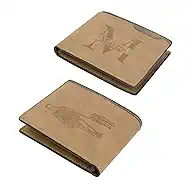 Zoesky Personalized Custom Photo Wallets for Men Engraved Picture & Initial Name Wallets for Men Casual Bifold Wallet Gifts for Boyfriend, Fathers (Brown)