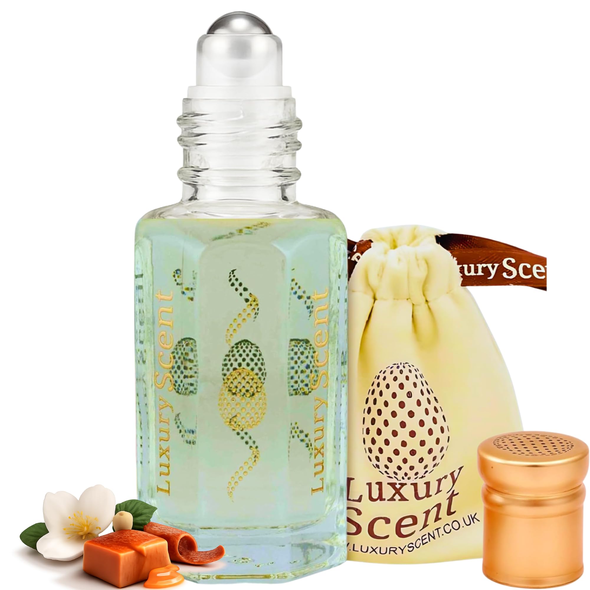 Perfume Oil Orange Sandalwood 6ml Roll-On Attar – Long Lasting Alcohol-Free Arabian Fragrance for Men & Women, Fruity Fresh Musky Scent with Bergamot, Jasmine, Caramel & Amber, Travel Size Gift