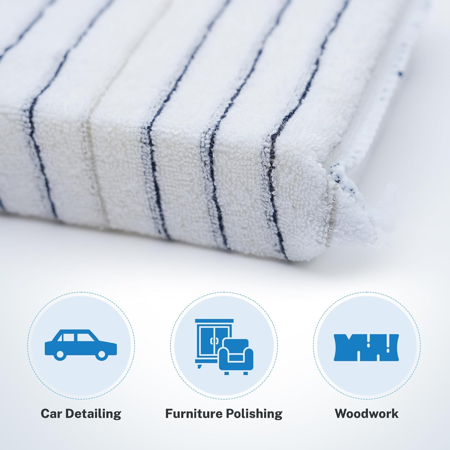 SM Arnold Large Terry Knit Wax & Polish Applicator Pads, 12-Pack - 6"x4" Premium Car Detailing & Home Polishing Pads, Easy Clean, Durable, Multi-Surface, Pro Grade for Enhanced Auto & Furniture Care