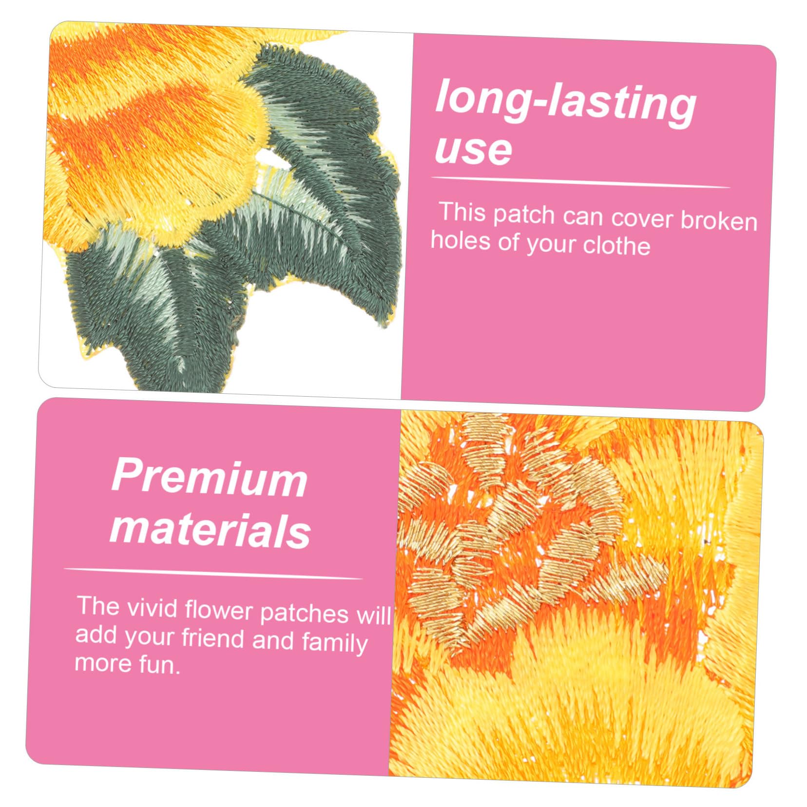 HOMSFOU 5 Sätze Kleiderflicken Jeansflicken Für Zerrissene Jeans Blumen Kleidung Dekoration Bestickte Applikation Nähflicken Kleiderflicken Aufnäher Für Jacken Kleidungsstoff 4 Stück * 5