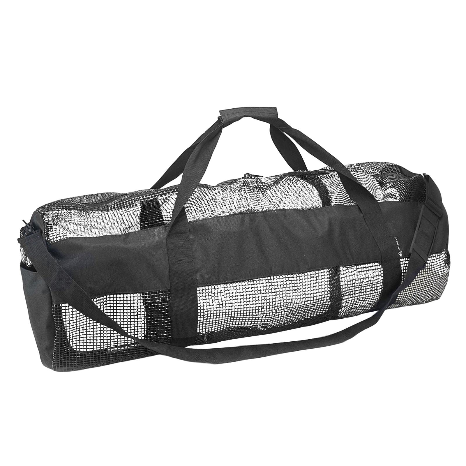 Mesh Duffel Bag with Zipper Diving Snorkel Gear Bags for Pool Sweaty Clothes