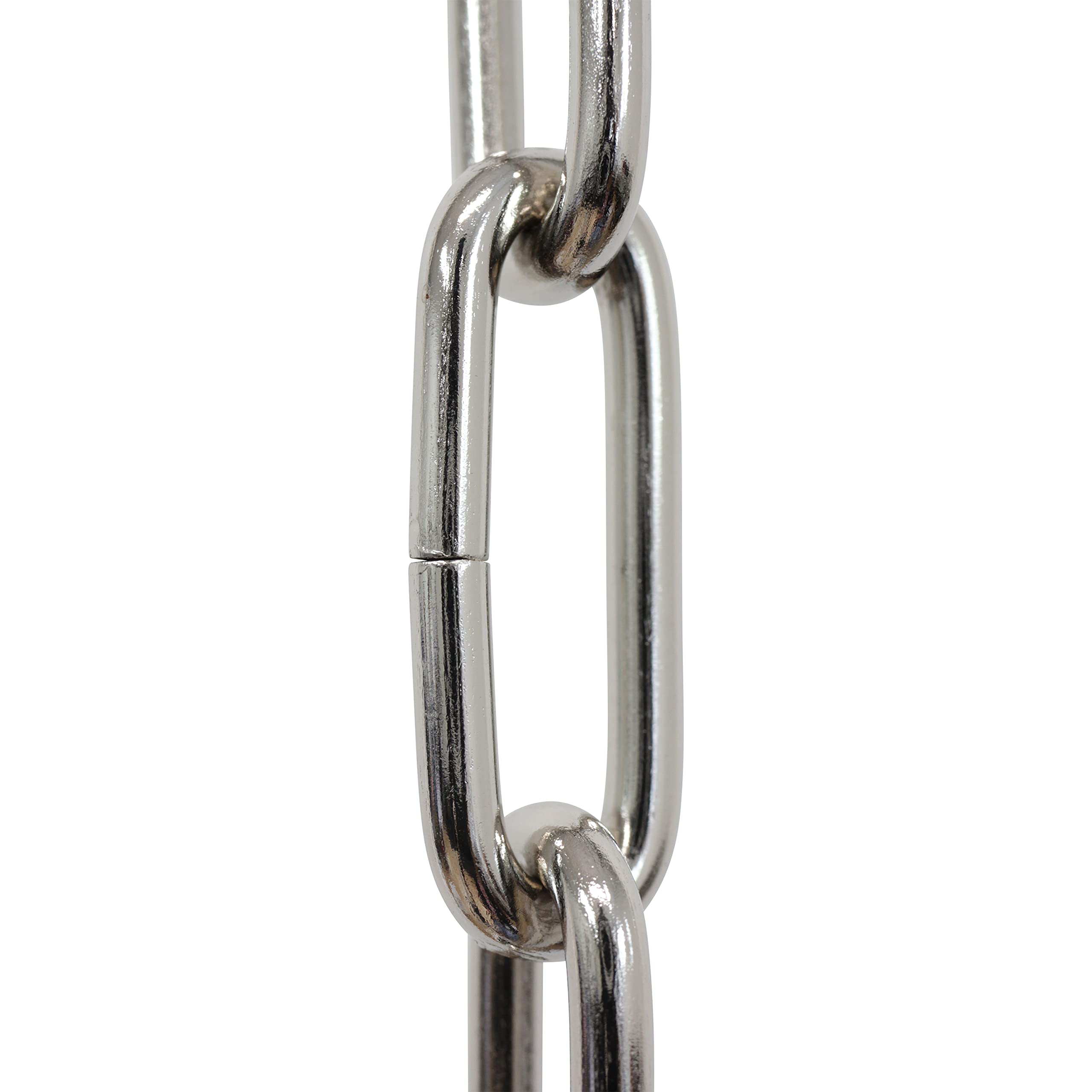 RCH Hardware CH-S59-395-PN-3 Steel Chandelier Chain, Polished Nickel (3 Feet)