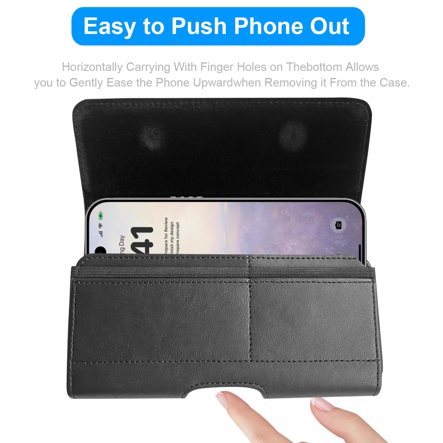 Étui de ceinture horizontal pour téléphone portable iPhone 17 Pro Max, iPhone 16 15 14 13 12 Pro Max, 6,7", fermeture magnétique, avec porte-cartes pour homme, pour Galaxy S25, S24, S23, S22, A33