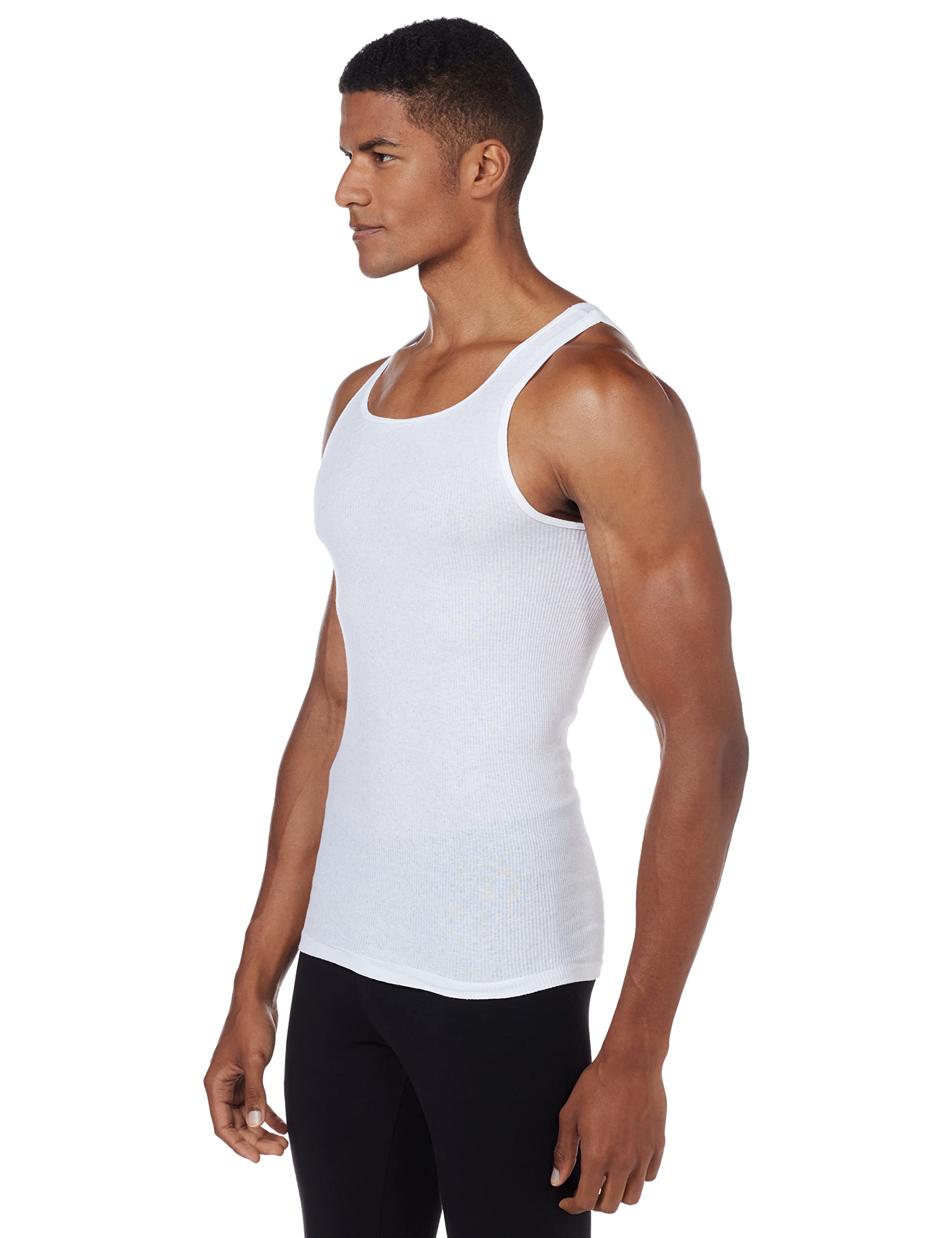 Hanes Ultimate Herren-Tanktop mit Etikett, mehrere Packungen und Farben
