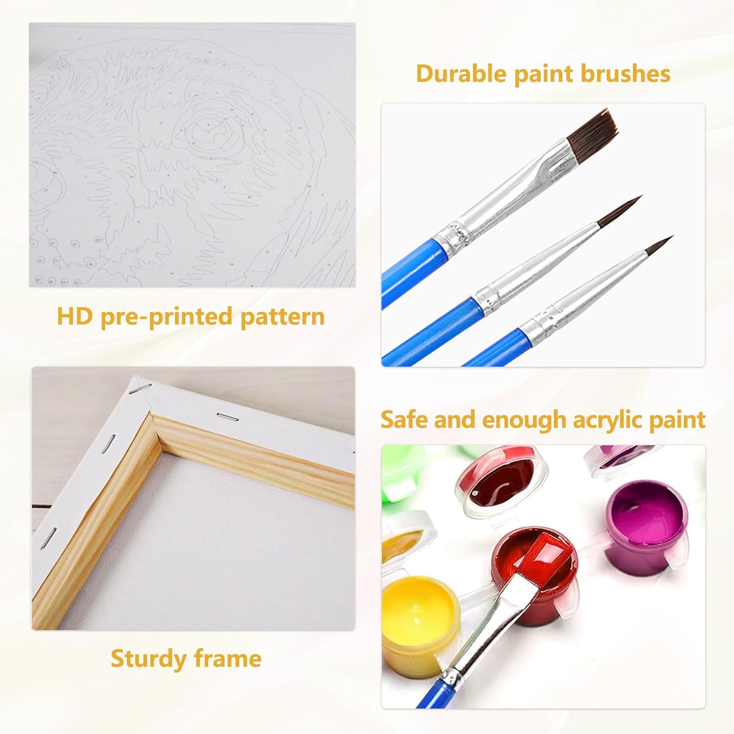 Modojuny Malen Nach Zahlen – Blumen-Motiv 30x40 Cm, Inkl. Farben & Pinsel