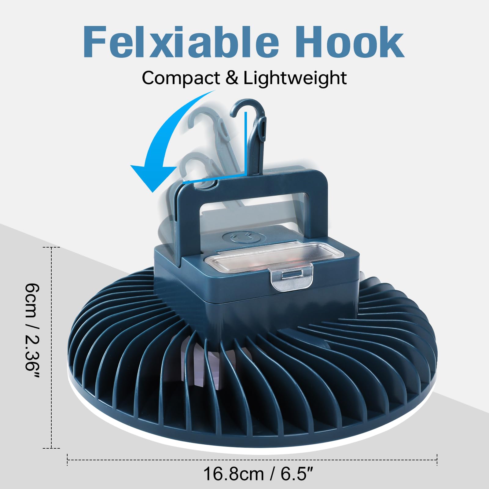 LED Campinglampe mit Ventilator USB-aufladbar, 2-in-1 Camping Ventilator mit Licht, Magnetisch Zelt Lampe Lanterne Outdoor Camping Zubehör für Wandern Angeln Strand Wohnwagen Camper Auto