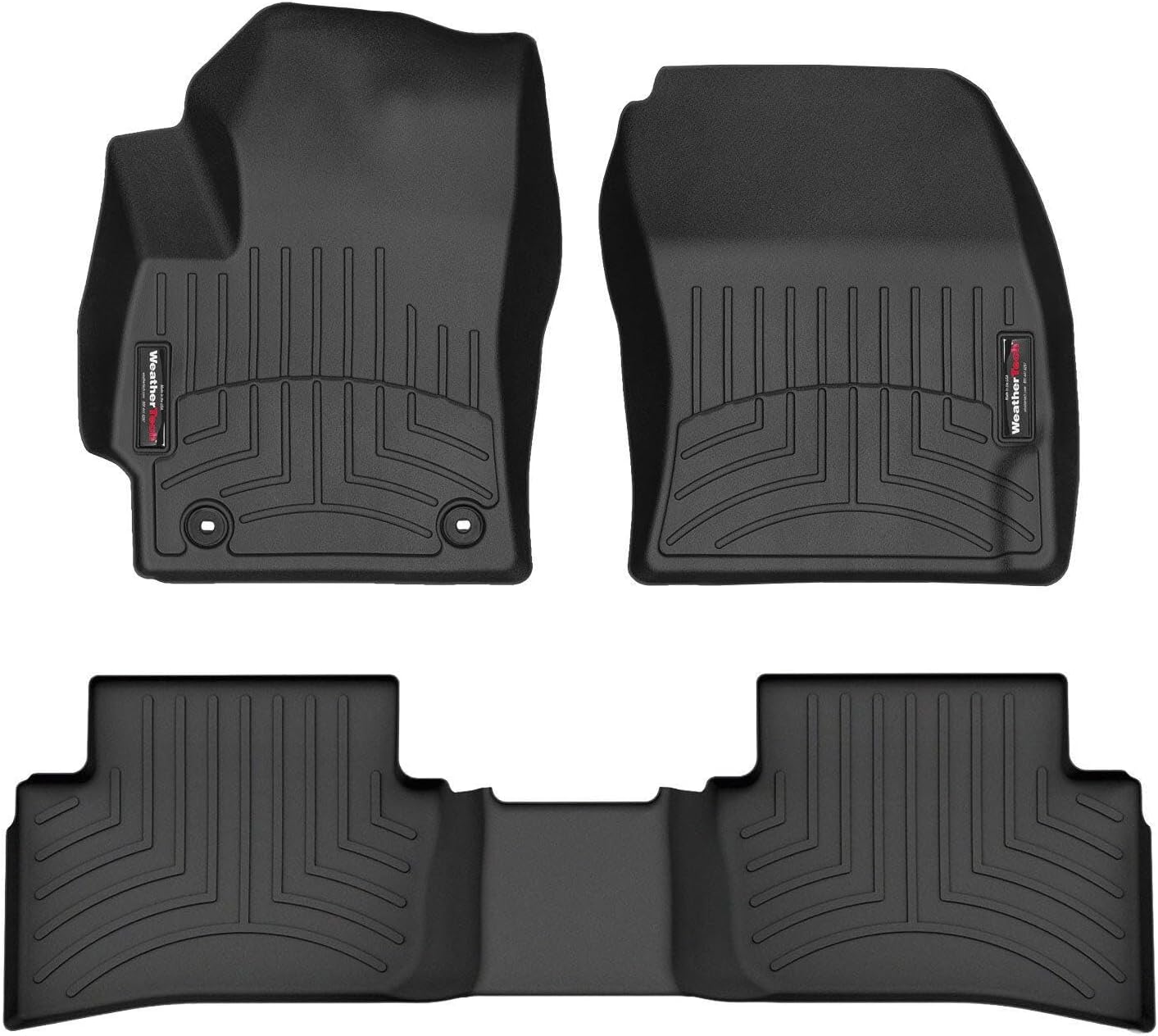 WeatherTech Custom Fit FloorLiners for Toyota GR Corolla - 1st & 2nd Row (4414951-4418062), Black