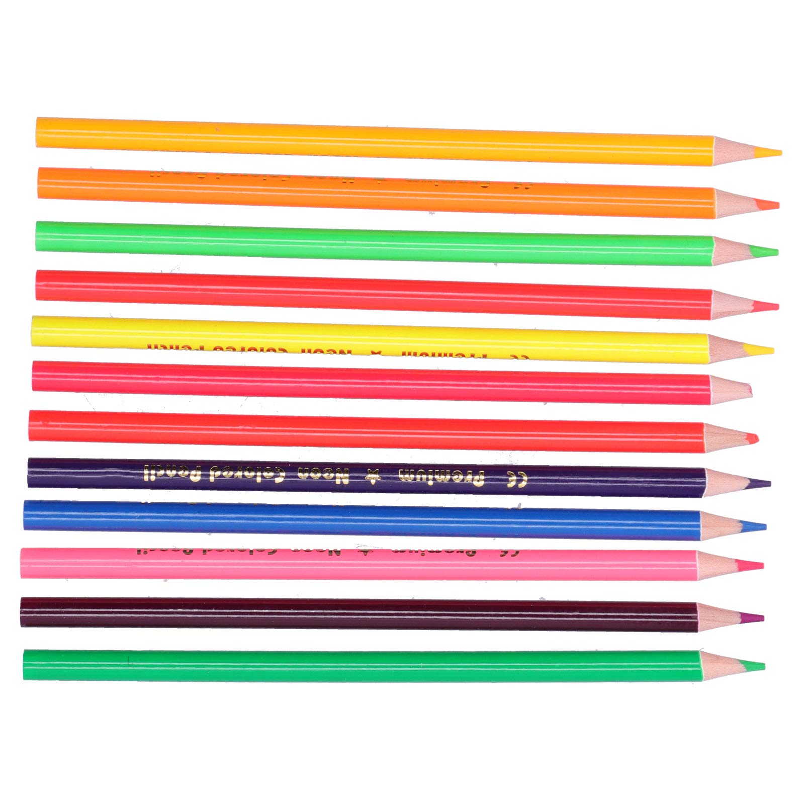 Lápices de Colores, Lápices de Colores Lápices de Colores de Colores con 12 Piezas para Pintar (Plomo de color fluorescente)