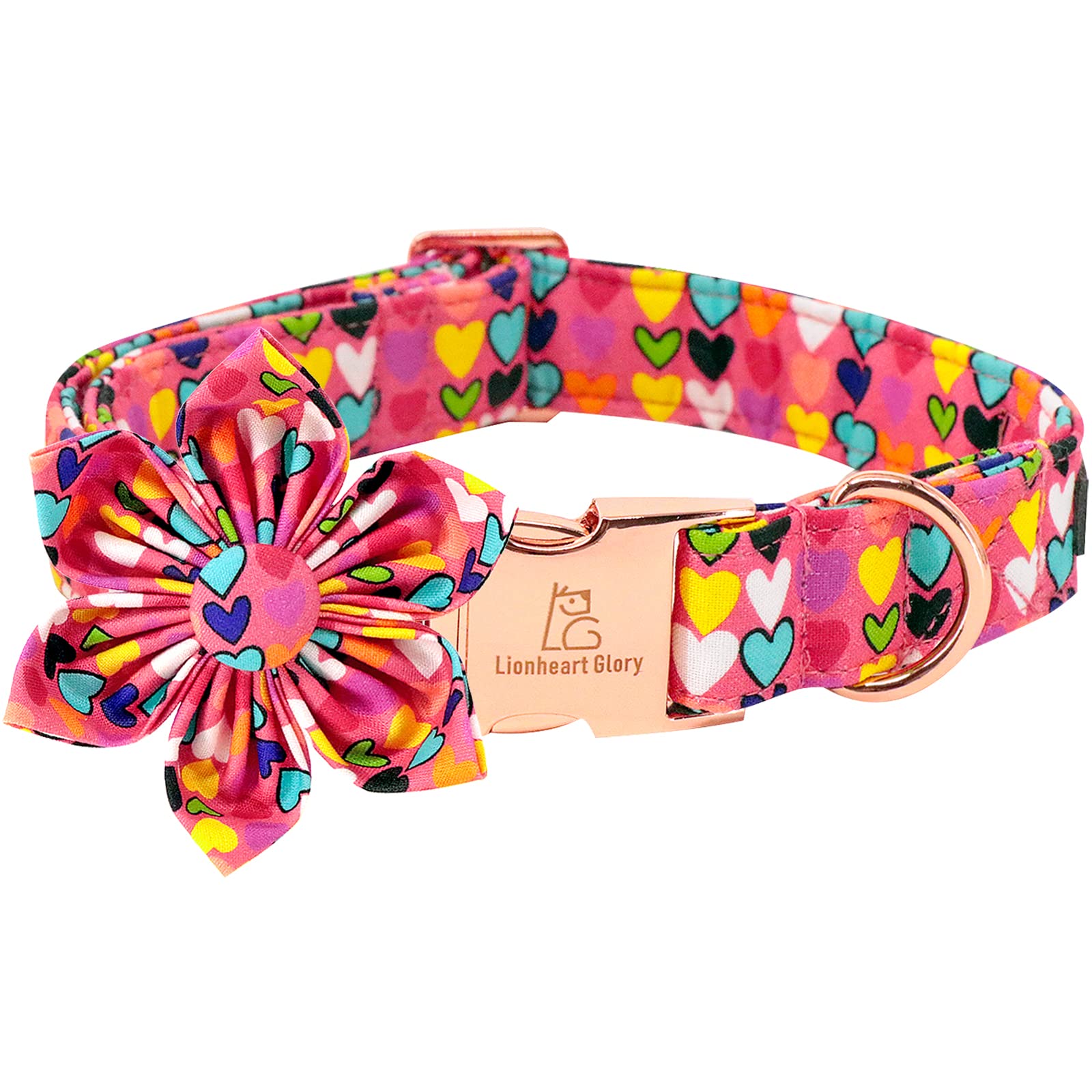 Lionheart glory Easter Dog Collar with Flower Carrot Print Dog Collar Girl Soft Durable Adjustable Puppy Gift Collar Bows Spring Collar Dog Flower
