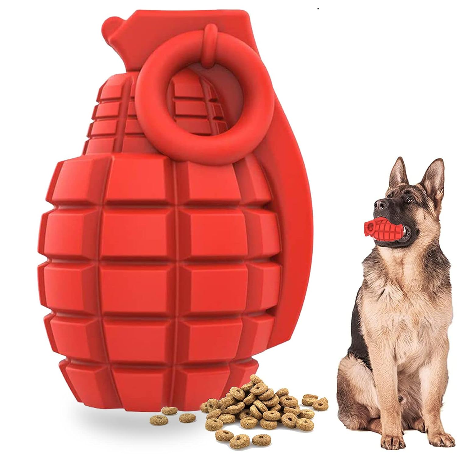 Eilin Grenade Chew Dog Toys Red Cute Pet Toys Stuffed Puppy for Small Medium Big Dog and Aggressive