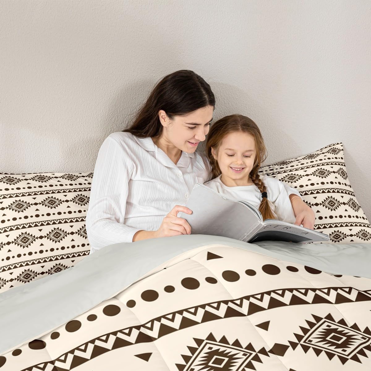 Erosebridal Western Aztec Comforter Set Queen Size, Bohemian Decor Bedding Set for Boys Girls Women Men Bedroom, Exotic Tribal Down Comforter, Geometric Southwestern Farmhouse Quilt - Image 6